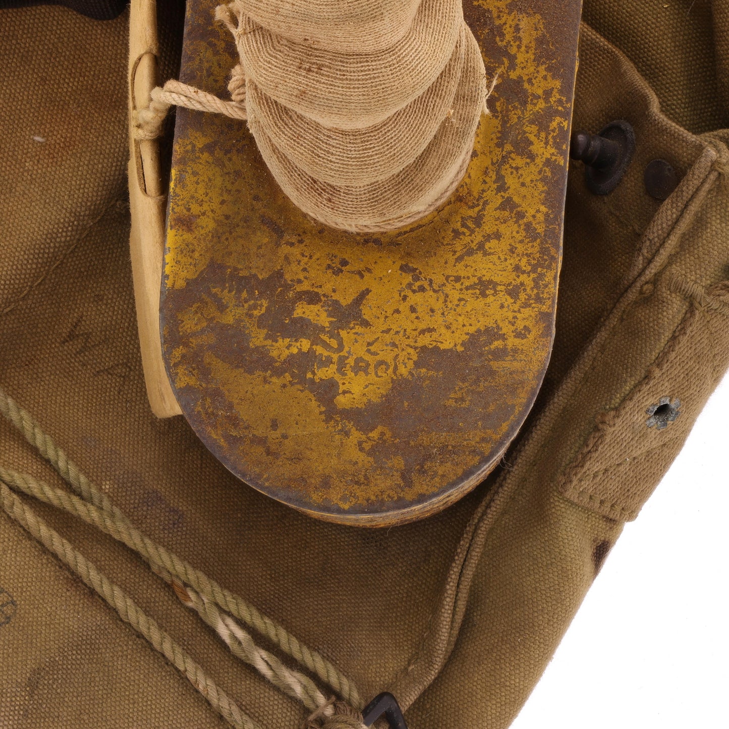 WWI U.S. Army M1917 SBR Gas Mask Respirator Bag with Contents Identified to Walter A. Skelton