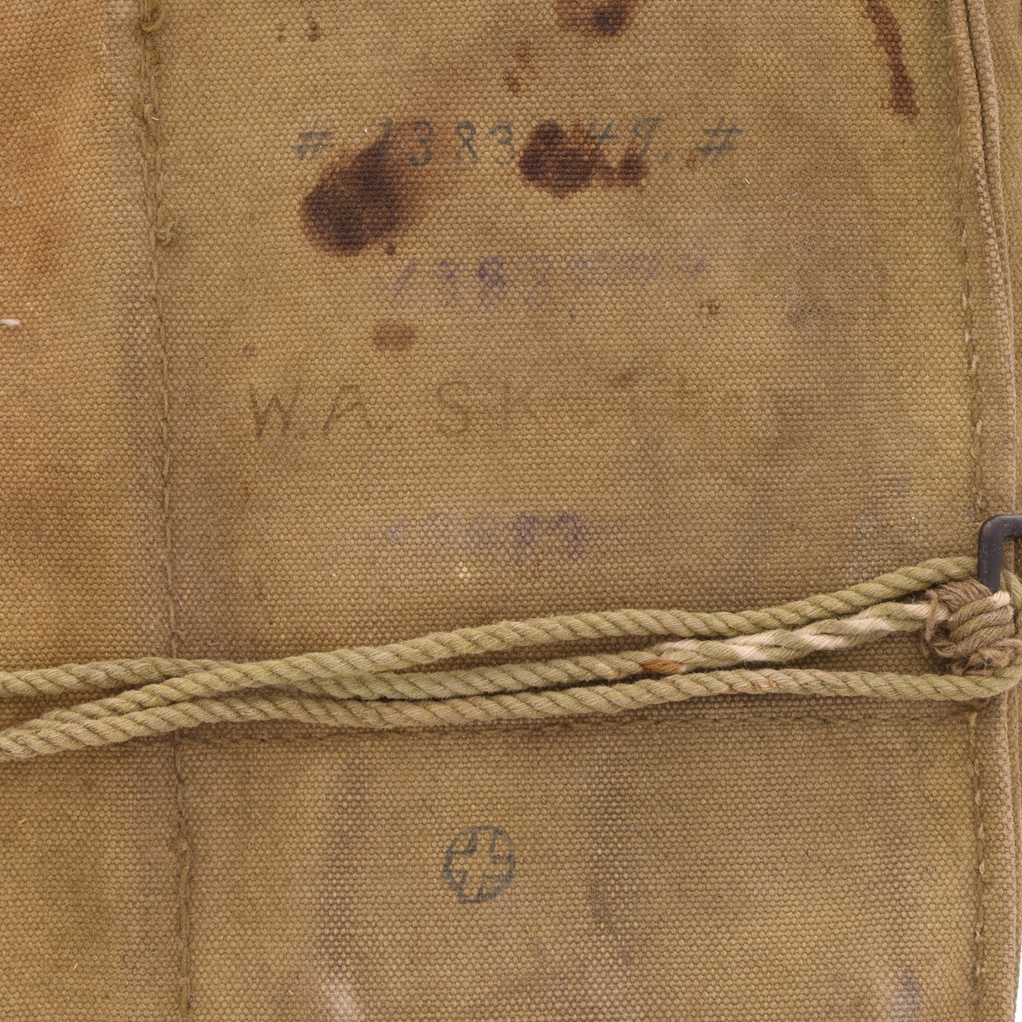 WWI U.S. Army M1917 SBR Gas Mask Respirator Bag with Contents Identified to Walter A. Skelton