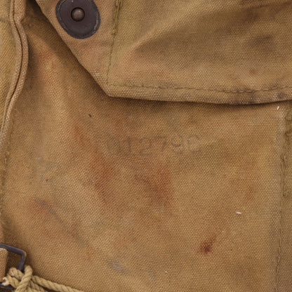 WWI U.S. Army M1917 SBR Gas Mask Respirator Bag with Contents Identified to Walter A. Skelton