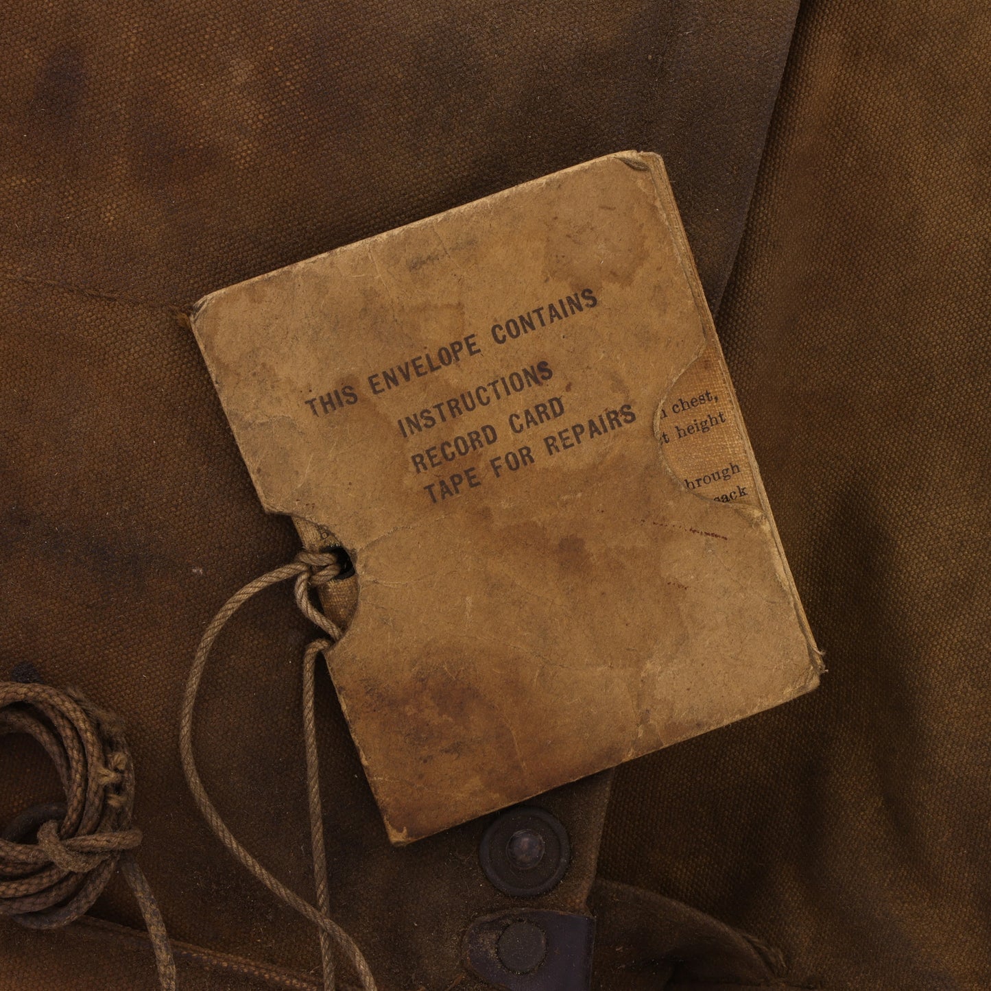 WWI U.S. Army M1917 SBR Gas Mask Respirator Bag with Contents Identified to Pvt. Watson W. Williams