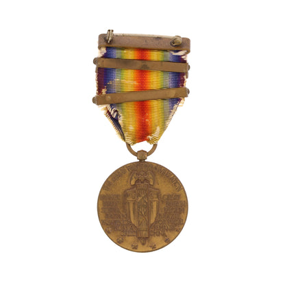 WWI U.S. Victory Medal with Meuse-Argonne & Defensive Sector Clasps